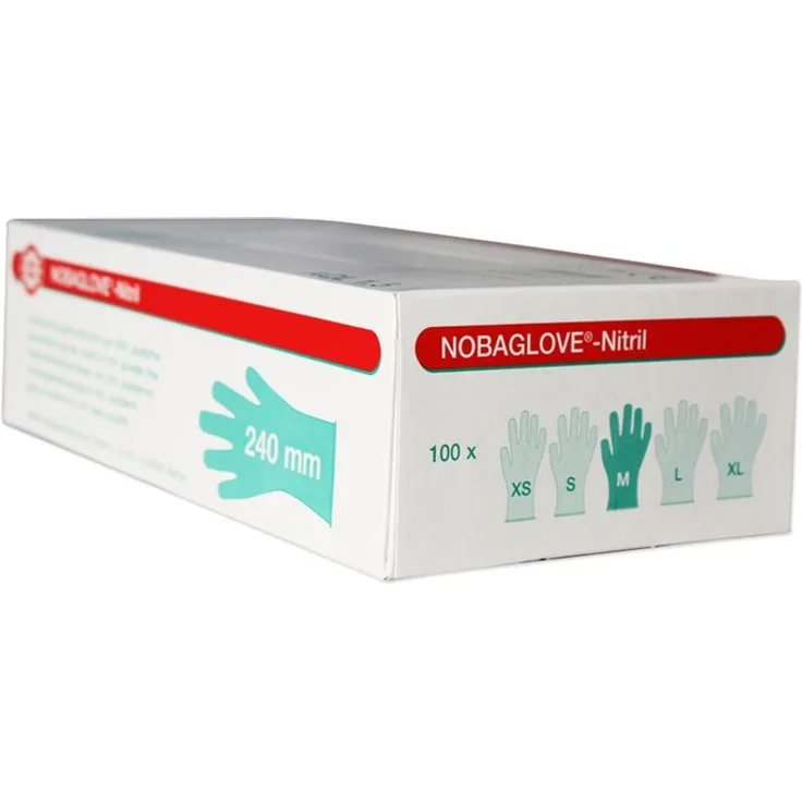 NOBA Nobaglove Nitrilhandschuhe puderfrei weiß 100 Stück Gr. M (0,10 &euro, pro 1 Stück)
