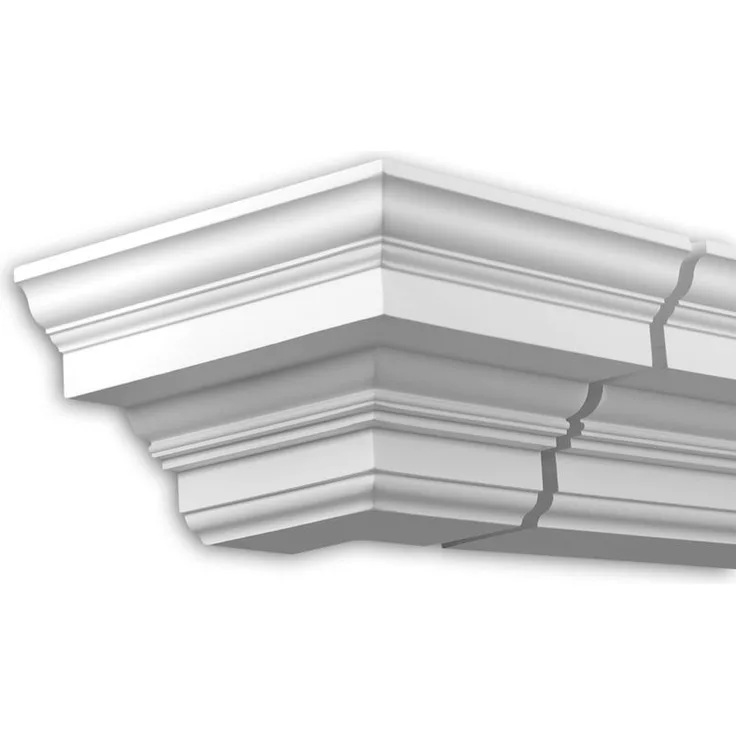 Profhome Decor - Außenwinkel 431211 Außenstuck Eckelement Fassadenelement Neo-Klassizismus-Stil weiß