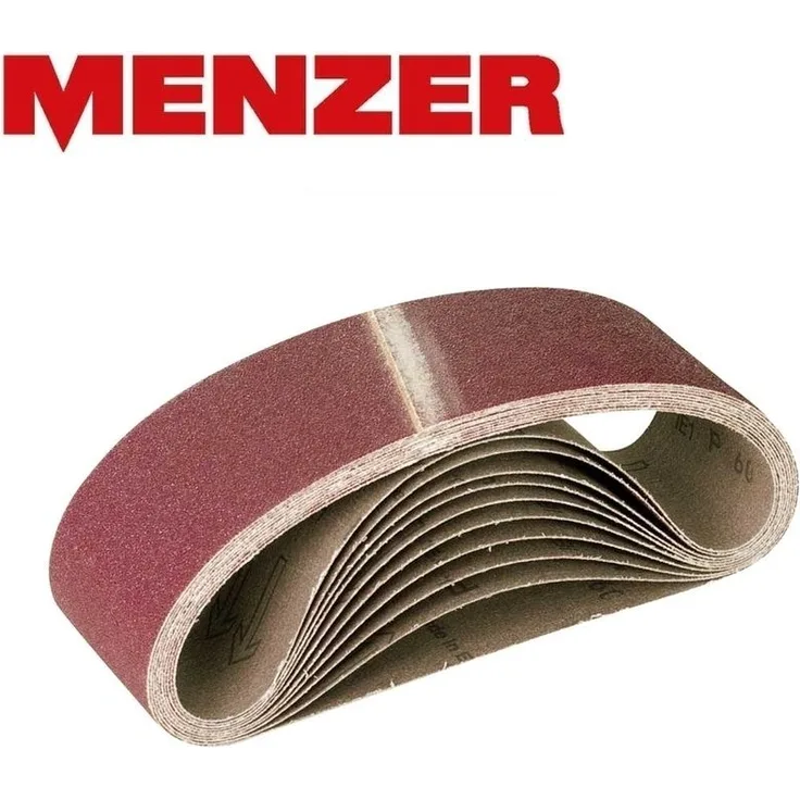 10 MENZER Schleifbänder f. Handbandschleifer, 457 x 75 mm - K36 - Normalkorund