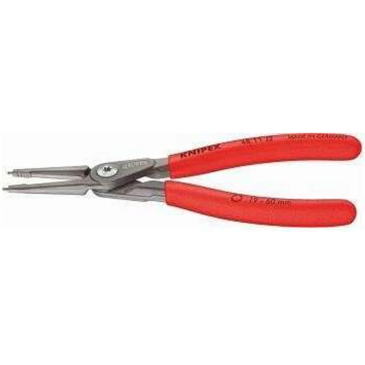 KNIPEX 48 11 J3 Präzisions-Sicherungsringzange für Innenringe in Bohrungen grau atramentiert mit rutschhemmendem Kunststoff überzogen 225 mm – Bild 1