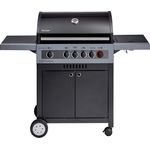Enders Gasgrill BOSTON BLACK 4 IK TURBO, 4-Brenner Backburner-Infrarotbrenner, mit Kocher, TURBO ZONE & HEAT RANGE Brenner-Technologien von Enders, Grillwagen, Außenküche 88636