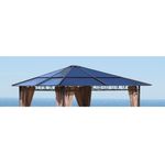 Grasekamp Ersatzdach Hardtop Pavillon 3x3m Doppelstegplatten Polycarbonat Braun