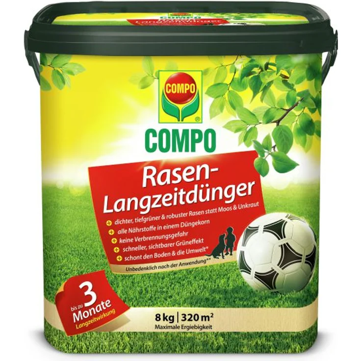 Compo Rasen-Langzeitdünger 8 kg - 2463304004 Düngemittel – Bild 1