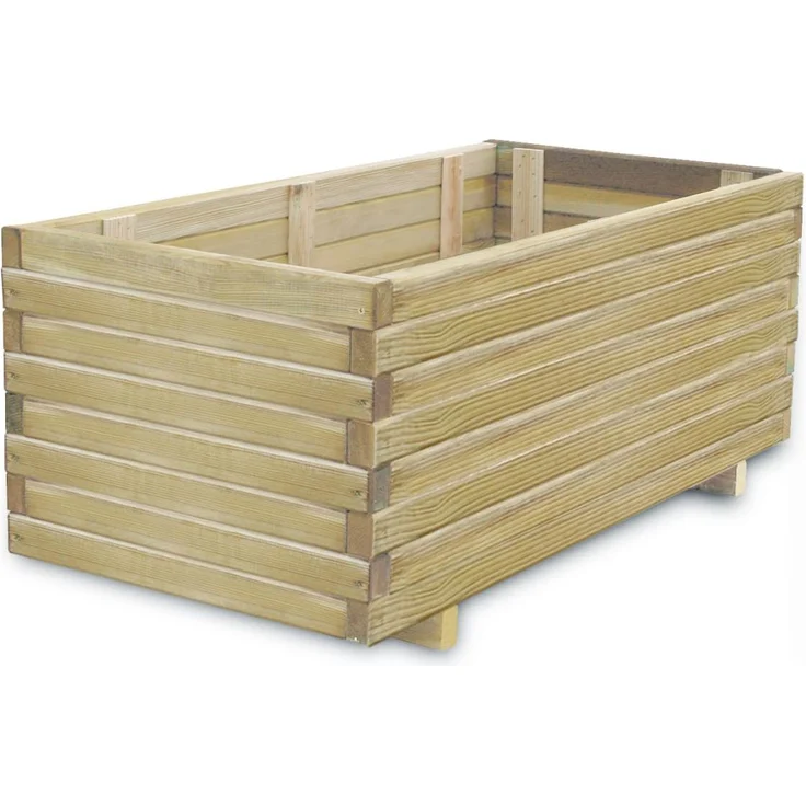 vidaXL Hochbeet 100 x 50 x 40 cm Holz Rechteckig – Bild 1