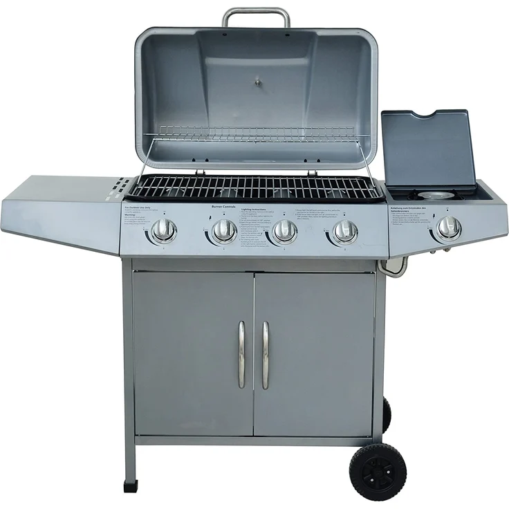 El Fuego Gasgrill, Dayton 4 Plus 1, silber, 53 x 127,5 x 97 cm, AY0459 – Bild 2