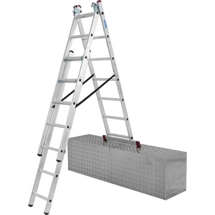 KRAUSE Corda Vielzweckleiter - 3x7 Sprossen, mit Treppenfunktion – Bild 1