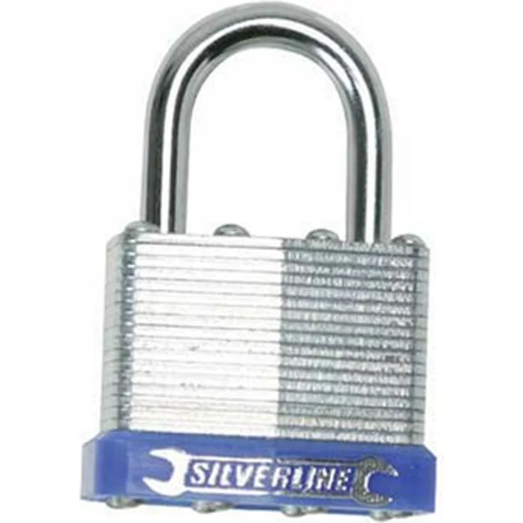 Silverline 704400 Vorhängeschloss in Lamellenbauweise 50 mm