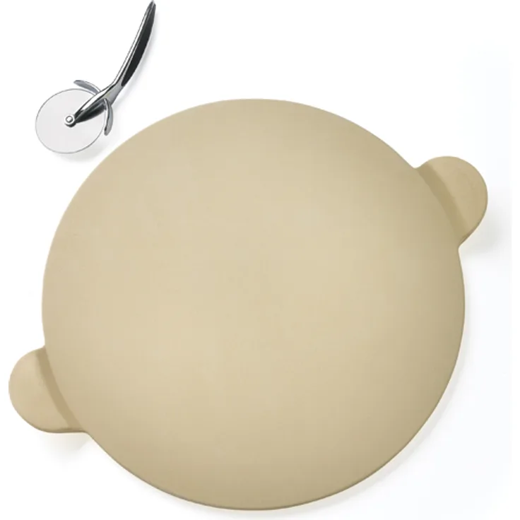 Napoleon PRO Pizzastein (70001) Ø 38 cm mit Schneideroller Pizzaschneider