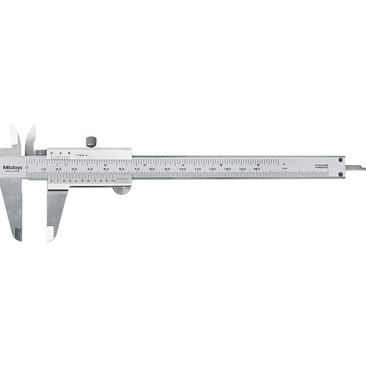 MITUTOYO 530-114 530-104 Präzision-Messschieber mit Feststellschraube DIN 862 0-200 mm – Bild 1