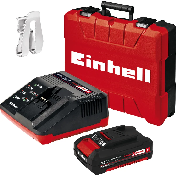 Einhell Akkuschrauber TE-CD 18 Li Set Power X-Change PXC (Li-Ion, 18 V, 2 Gang, 48 Nm, LED-Licht, Koffer, 1,5 Ah Akku und Ladegerät) – Bild 2