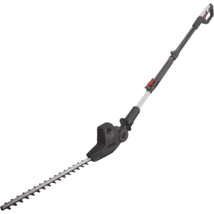 Scheppach Elektro Teleskop Heckenschere TPH500 (500 W, Schnittlänge 410mm, Schnitt- Ø 18mm, teleskopierbar, 5-stufig neigbar, Reichweite 4,5m) inkl. Schnellverschluss/Schultergurt