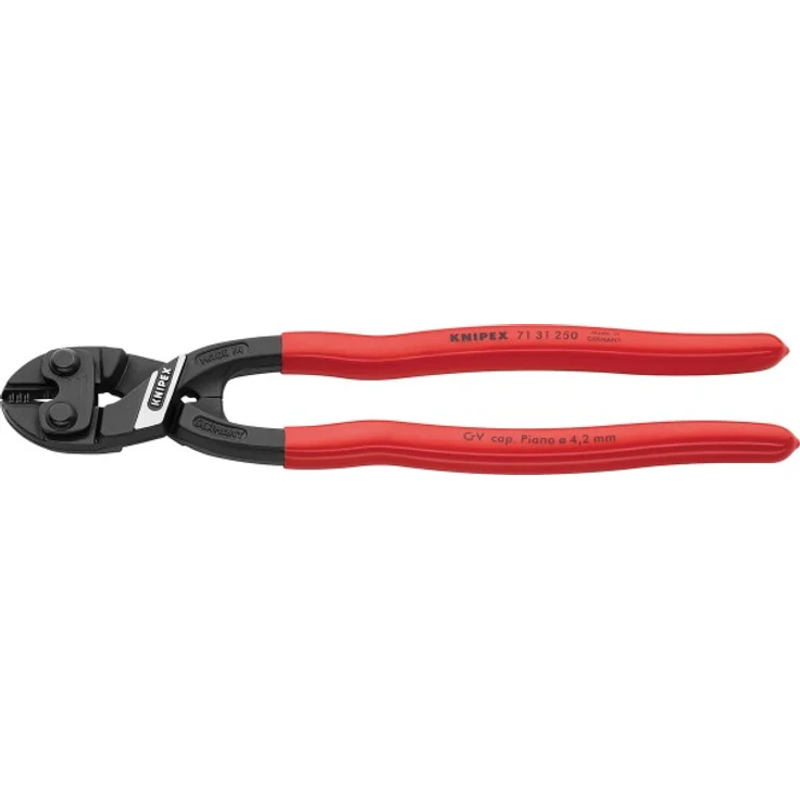 KNIPEX 71 31 250 CoBolt XL Kompakt-Bolzenschneider mit Kunststoff überzogen schwarz atramentiert 250 mm – Bild 1