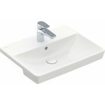 Villeroy & Boch Avento Vorbauwaschtisch B:55xT:44cm ohne Überlauf 1 Hahnloch weiß 4A065501