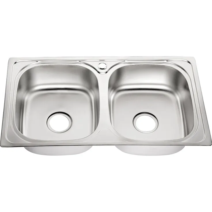 MELKO Doppelspüle 81CM Edelstahl Einbauspüle Edelstahlspüle Küchen Spülbecken - Melko