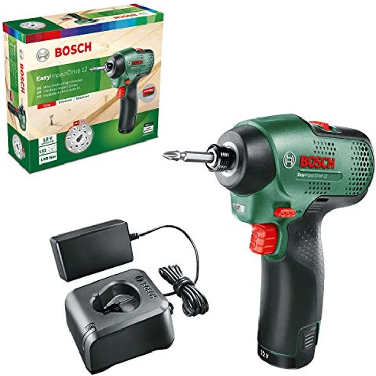 Bosch Home and Garden 06033D6001 Bosch Drehschlagschrauber EasyImpactDrive 12 1 Akku im Karton 12 V