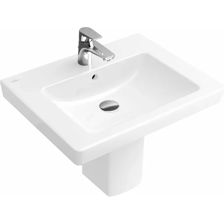 Villeroy & Boch Subway 2.0 Waschtisch B:60xT:47cm 1 Hahnloch mit Überlauf weiß mit Ceramicplus 711360R1