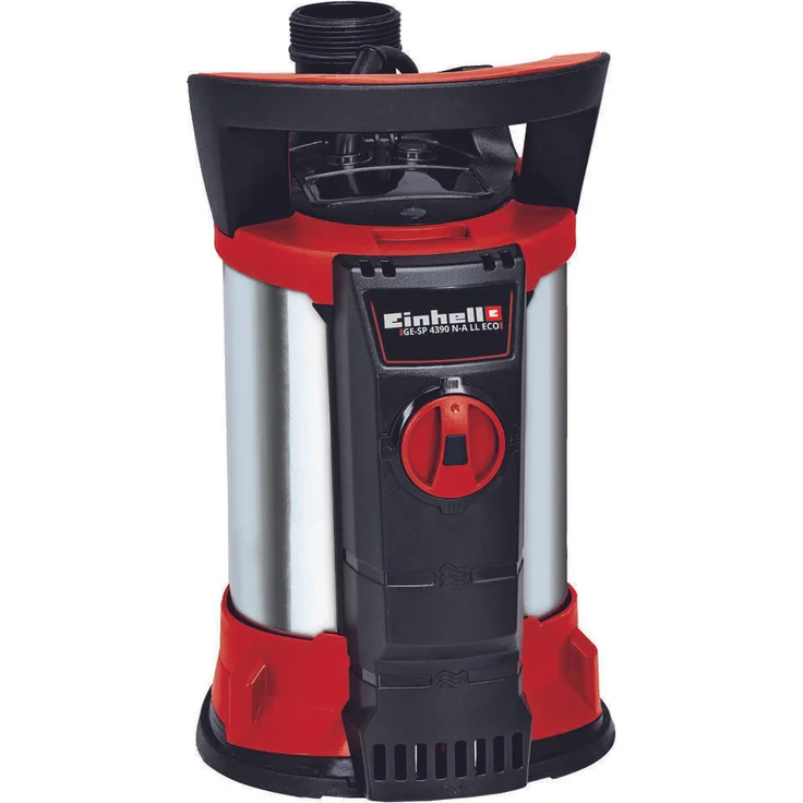 Einhell Klarwasserpumpe GE-SP 4390 N-A LL ECO (430 Watt, 9000 L-h, max. Förderhöhe 8 m, Anschluss 47,8 mm (G11-2 AG), Rückschlagventil, Kunststoff-Edelstahl-Gehäuse, inkl. Universalanschluss) Klarwasserpumpe