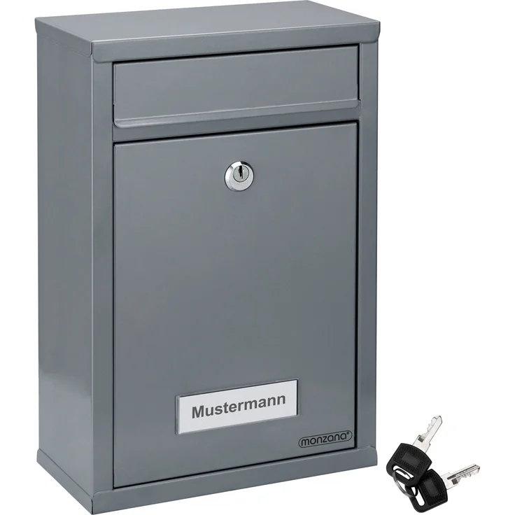 Monzana Briefkasten Wandbriefkasten Briefkastenanlage Postkasten Briefbox Stahl silber