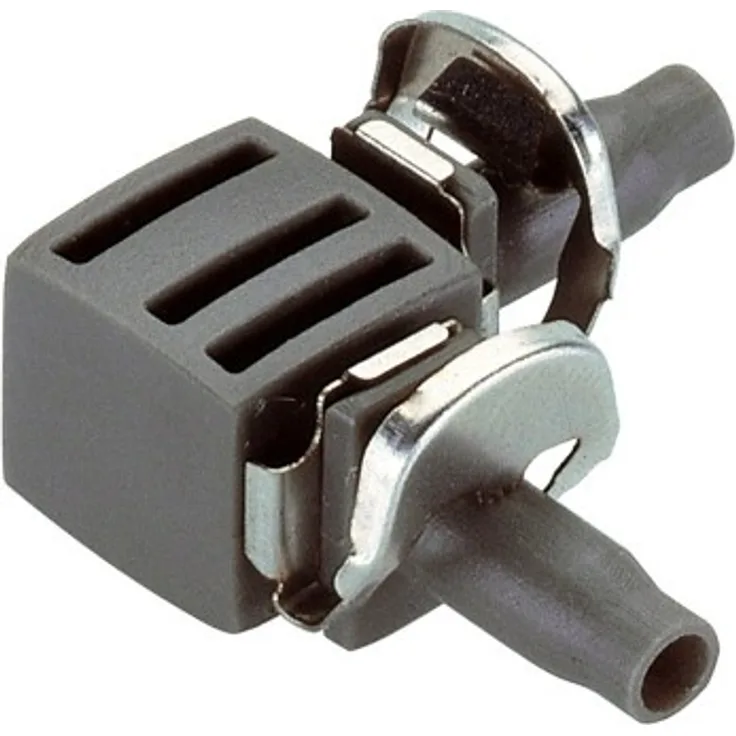 GARDENA Micro-Drip-System L-Stück 4.6 mm (3-16 Zoll): Rohrverbinder für Richtungsänderungen des Verteilerrohres (Art.-Nr. 1348, 1350), 10 Stk. (8381-20)