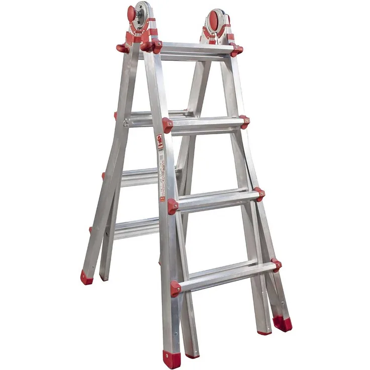 Profi 4/7 Leiter Aluleiter Mehrzweckleiter Klappleiter Bockleiter Alu Malerleiter 14 Sprossen