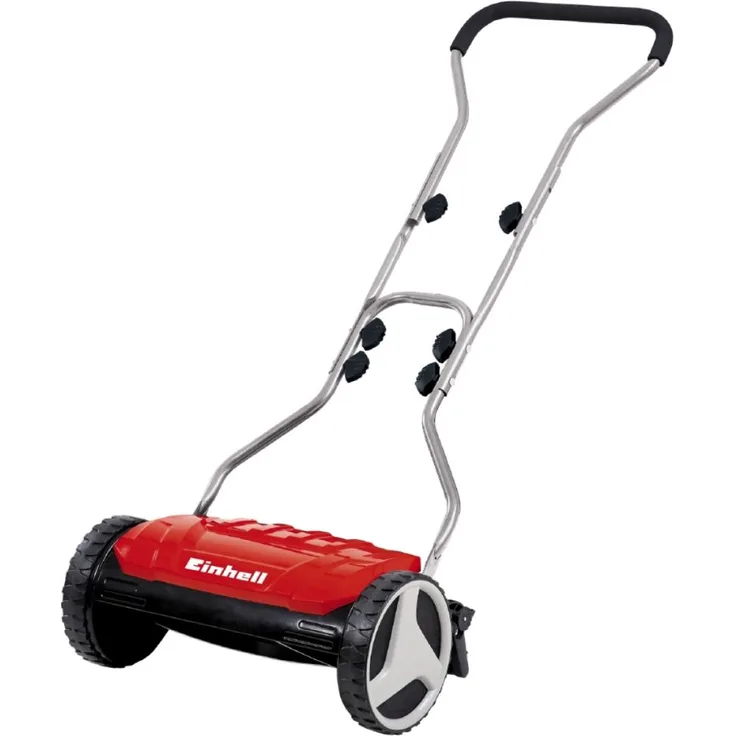 Einhell Hand-Rasenmäher GE-HM 38 S - 38 cm Schnittbreite, 4-stufige Schnitthöhenverstellung, ohne Antrieb, für bis zu 250 m², 5 Schneidemesser aus hochwertigem Stahl
