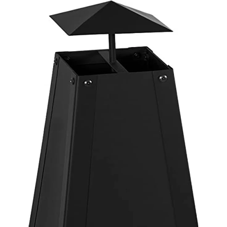 Deuba Feuerstelle Pyramide Schürhaken Rauchabzug verschließbare Tür stabiler Stand Terrassenofen Feuerkorb – Bild 2