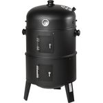 TecTake 3in1 BBQ Holzkohlegrill Barbecue Smoker Räuchertonne Räuchergrill mit Thermometer