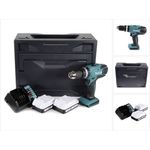 Makita HP457DWEX Akku Schlagbohrschrauber 18V 42Nm G-Serie + 2x Akku 1,5Ah + Ladegerät + Einlage + Makbox