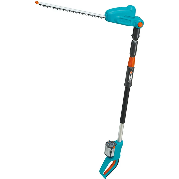GARDENA Set Teleskop-Heckenschere THS Li-18-42: Akku-Heckenschneider, 3 m, abwinkelbarer Kopf und Teleskopstiel, inklusive Akku u. Ladegerät (8881-20) – Bild 1