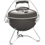 Weber 1126704 Smokey Joe Premium, Holzkohlegrill, 37 cm, rauchgrau, für unterwegs, tragbar, klein, 4,4 kg