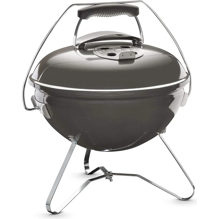 Weber 1126704 Smokey Joe Premium, Holzkohlegrill, 37 cm, rauchgrau, für unterwegs, tragbar, klein, 4,4 kg – Bild 1