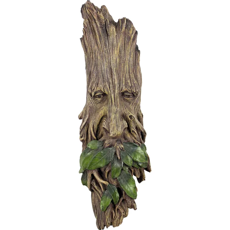 Design Toscano Baummensch-Skulptur, Flüsternder Wilhelm, Maße: 12,5 x 6,5 x 38 cm