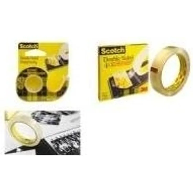 Scotch 6651263 Klebeband (doppelseitig, 12 mm x 6,3 m) 2 Rollen transparent - Preisvergleich