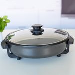 TZS FIRST AUSTRIA Pizzapfanne Elektropfanne Multipfanne 32cm 1500W Glasdeckel