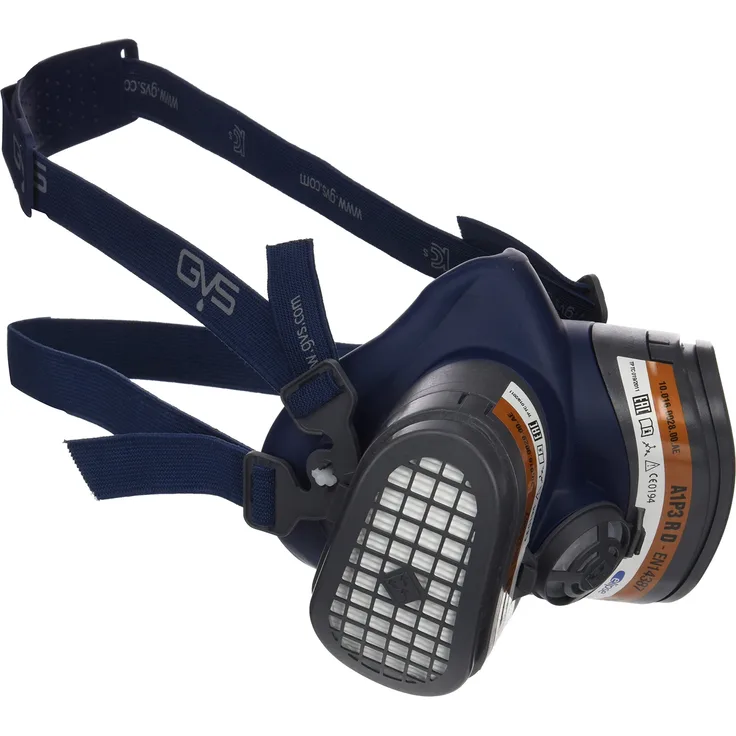 Elipse SPR503 A1P3 Atemschutz-Halbmasken für Dampf und Staub, Filter bereits befestigt, Mittel/Groß, Blau