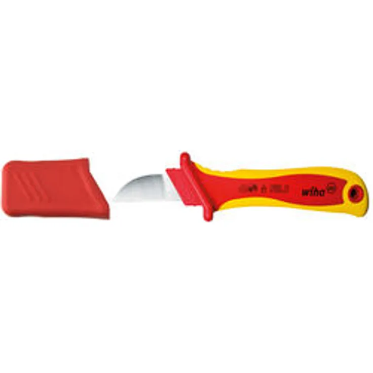 Wiha Abmantelungsmesser gerade Schneide für Rundkabel in Blister (38798) 200 mm