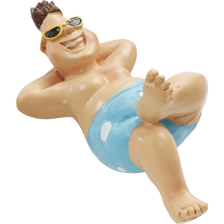 Bade Urlauber für Liegestuhl 6 cm Figur Deko Urlaub baden – Bild 1