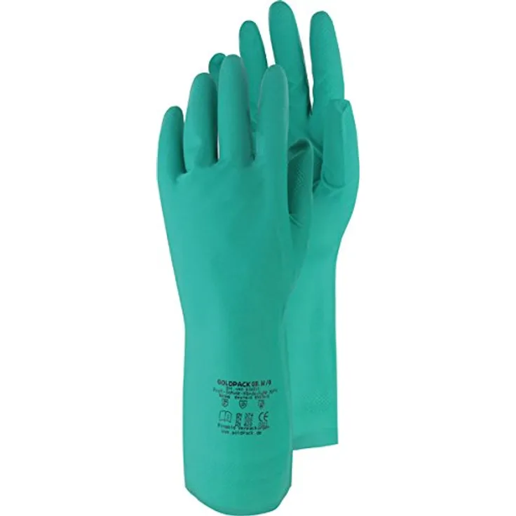 BINGOLD 504511 Nitrilhandschuhe, Wiederverwendbar, 1 Paar, Größe M, Grün