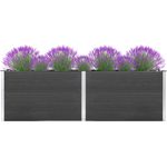 vidaXL Garten-Hochbeet 300 x 100 x 91 cm WPC Grau
