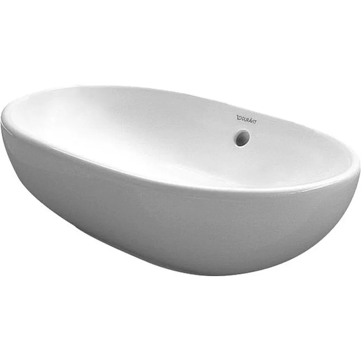 Duravit Foster Aufsatzbecken B:49,5cm ohne Hahnloch mit Überlauf weiß 0335500000