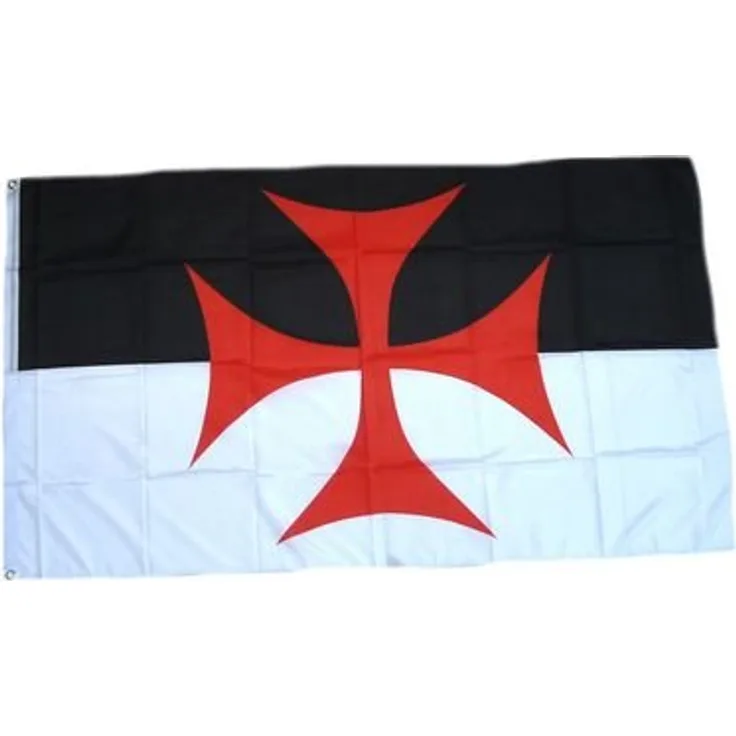 Flaggenking Kreuzritter Templer Kreuz Flaggen-Fahnen, Mehrfarbig, 150x90x1 cm