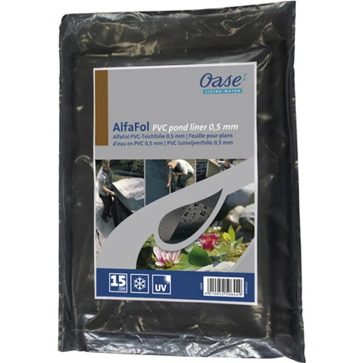 Oase PVC-Teichfolie AlfaFol schwarz Pre-Packed 0,5mm - 4x5m