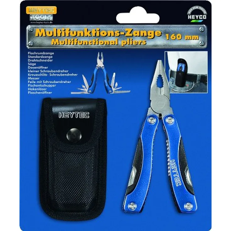 Heytec Heyco 50812590100 Multifunktionszange mit Gürteltasche