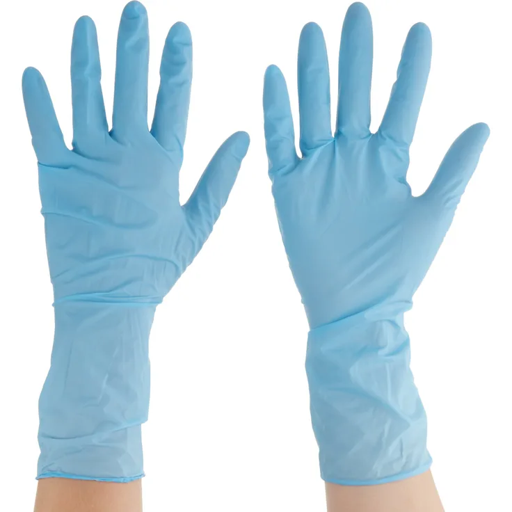 Ansell TouchNTuff 92-665 Nitril Handschuhe, Chemikalien- und Flüssigkeitsschutz, Hellblau, Größe 7.5-8 (100 Handschuhe pro Spender)