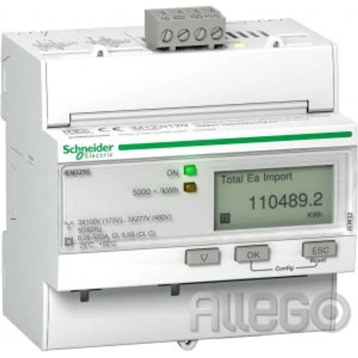 Schneider Energiezähler IEM3255 3P plus N 5A Modbus Mid A9MEM3255