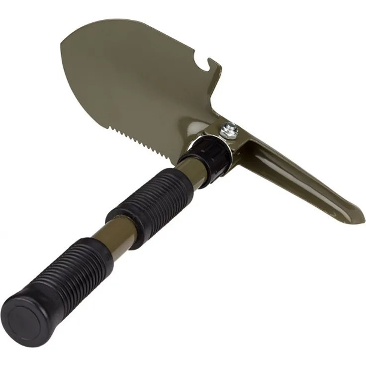Faltbare Pionierschaufel mit Spitzhacke 43 cm grün