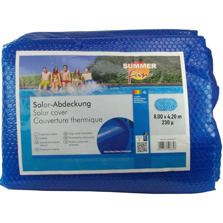 Summer Fun Sommer Poolabdeckung Solar Oval 800x420 cm PE Blau