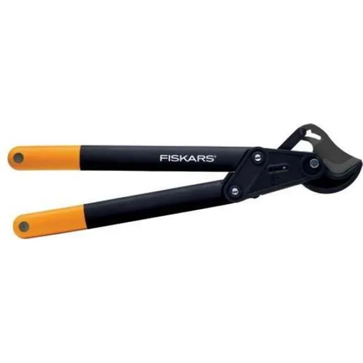 Fiskars PowerStep Amboss-Astschere für trockenes und hartes Holz, Antihaftbeschichtet, Gehärteter Präzisionsstahl, Länge 57 cm, Schwarz-Orange, L85, 1000585