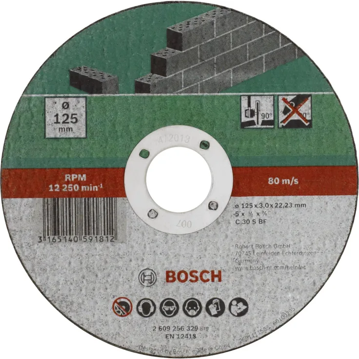 Bosch 2609256328 DIY Trennscheibe Stein 115 mm ø x 2.5 mm gerade