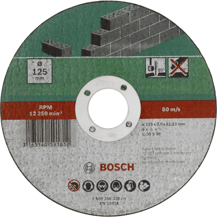 Bosch 2609256328 DIY Trennscheibe Stein 115 mm ø x 2.5 mm gerade